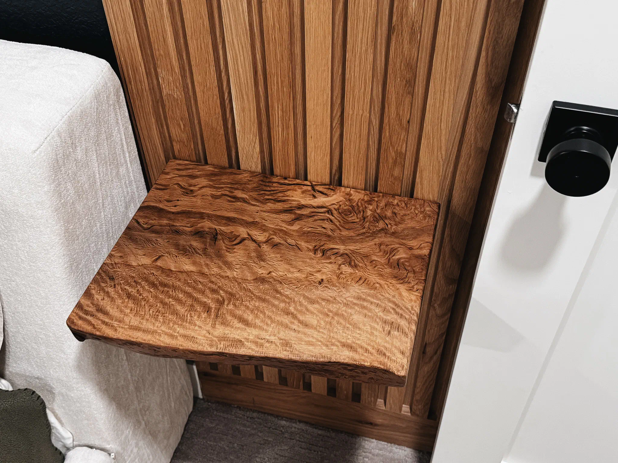 Black Oak Dining Table, Night stands and Wall Art