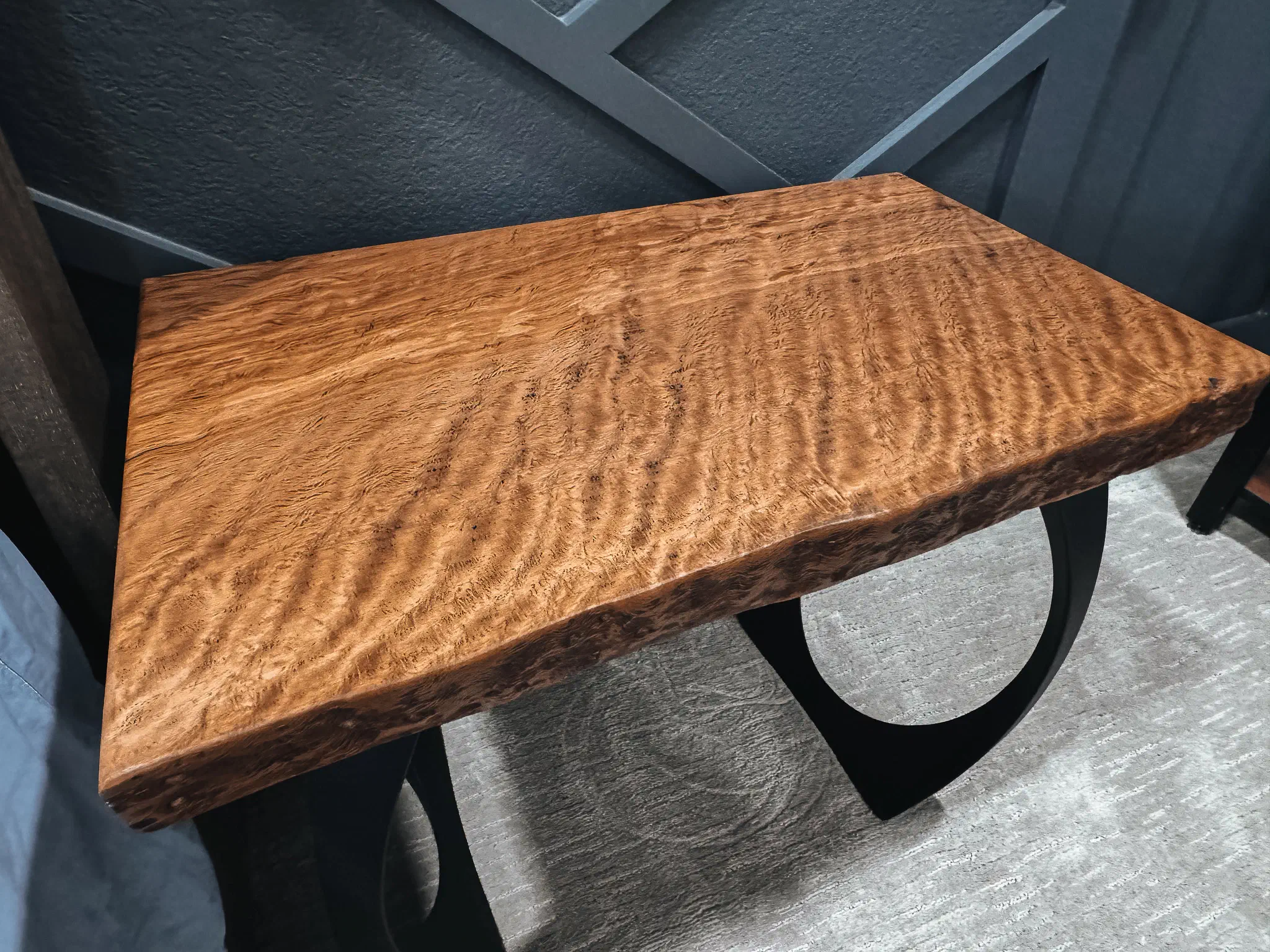 Black Oak Dining Table, Night stands and Wall Art