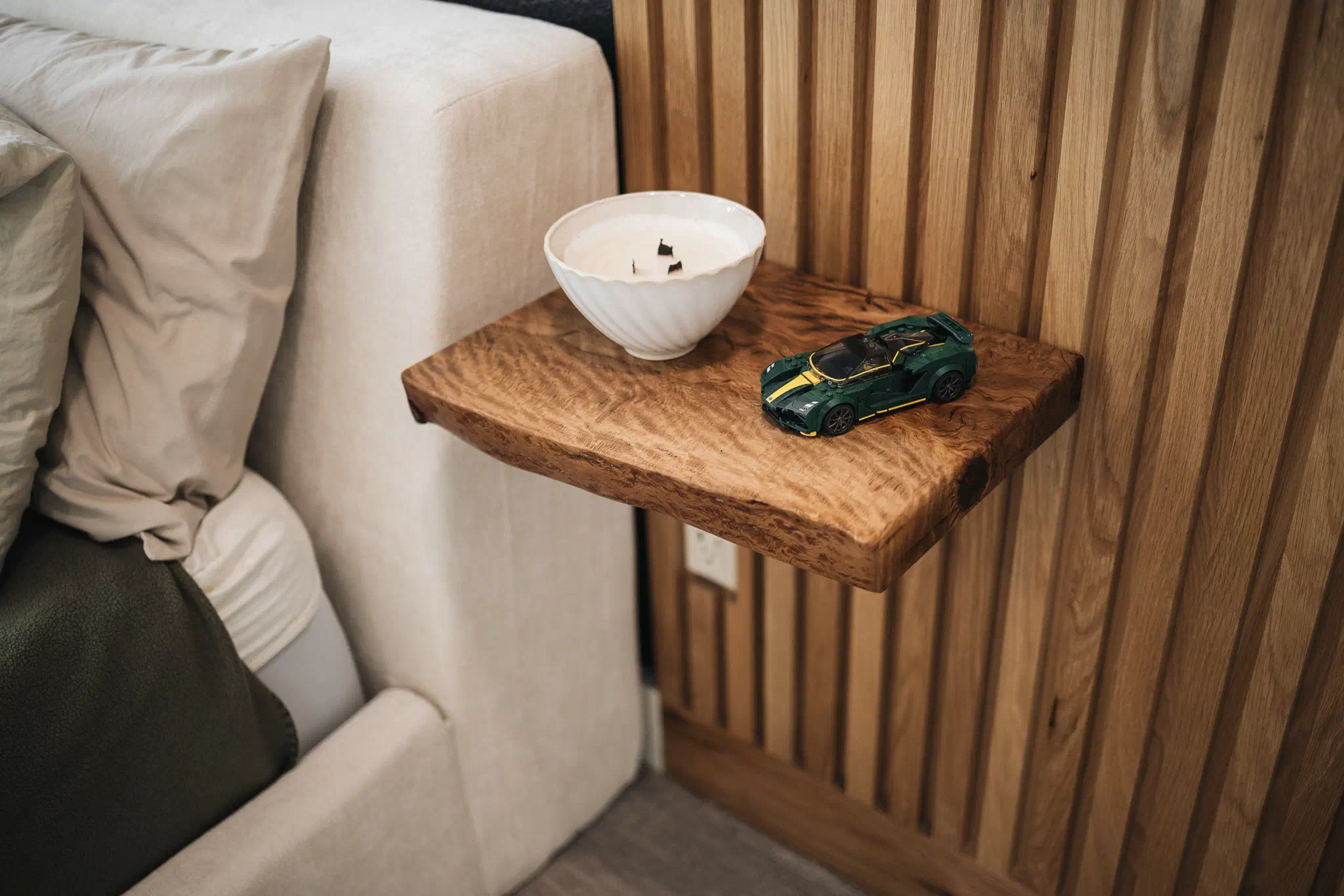 Black Oak Dining Table, Night stands and Wall Art