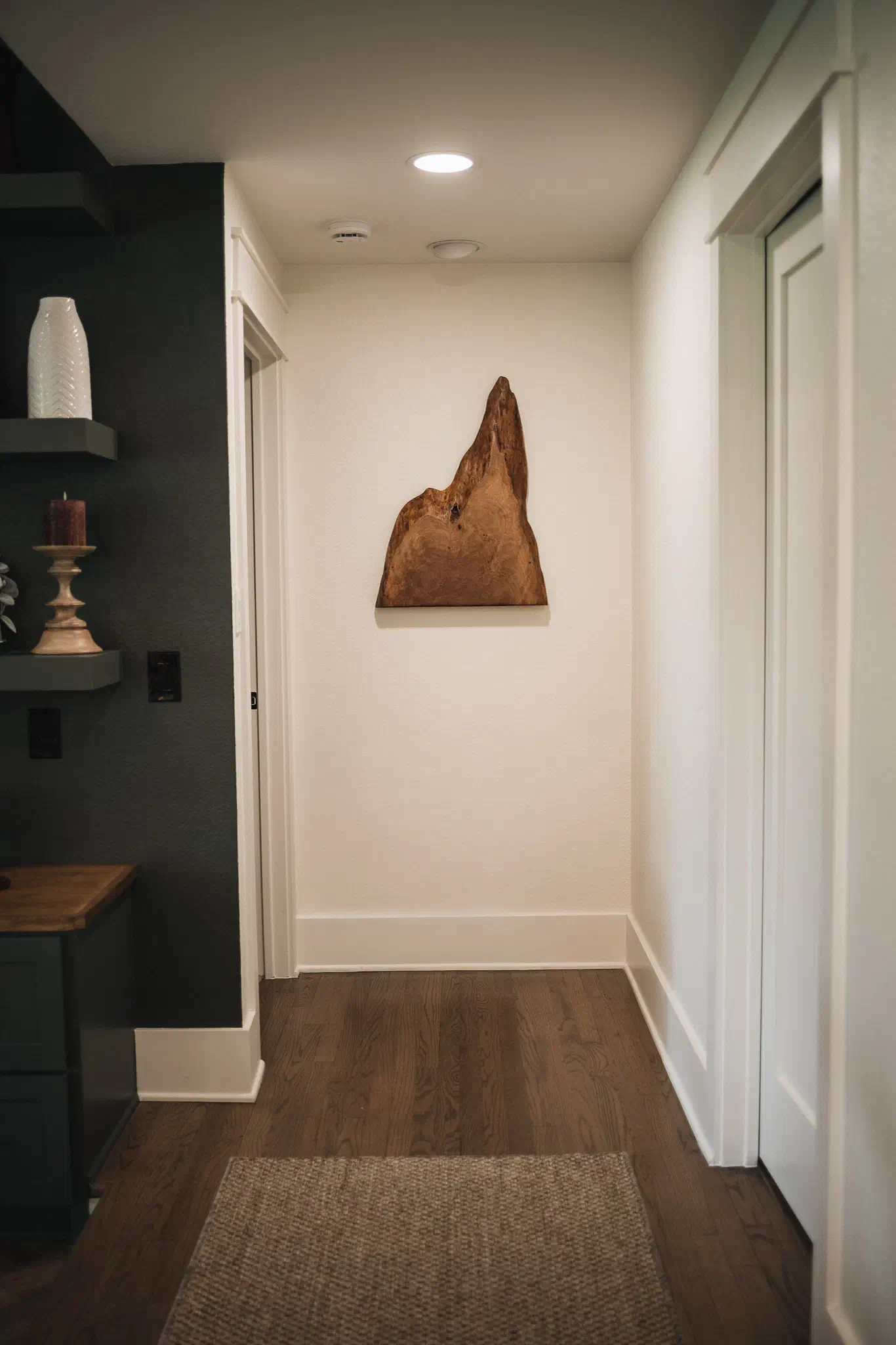 Black Oak Dining Table, Night stands and Wall Art