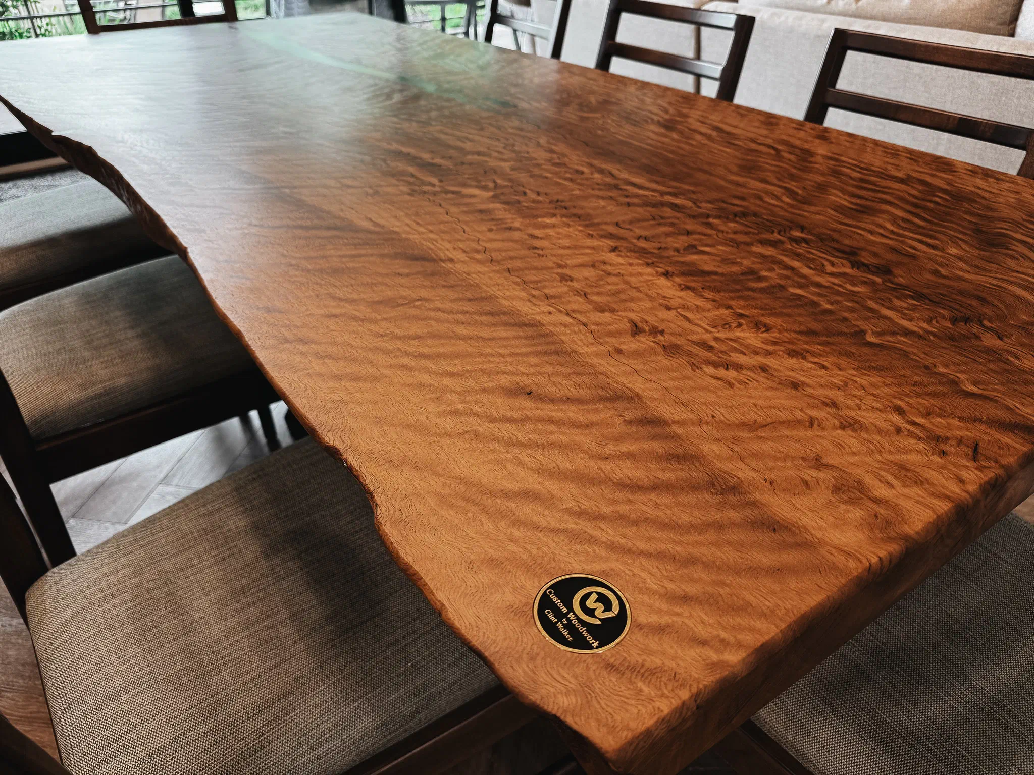 Black Oak Dining Table, Night stands and Wall Art