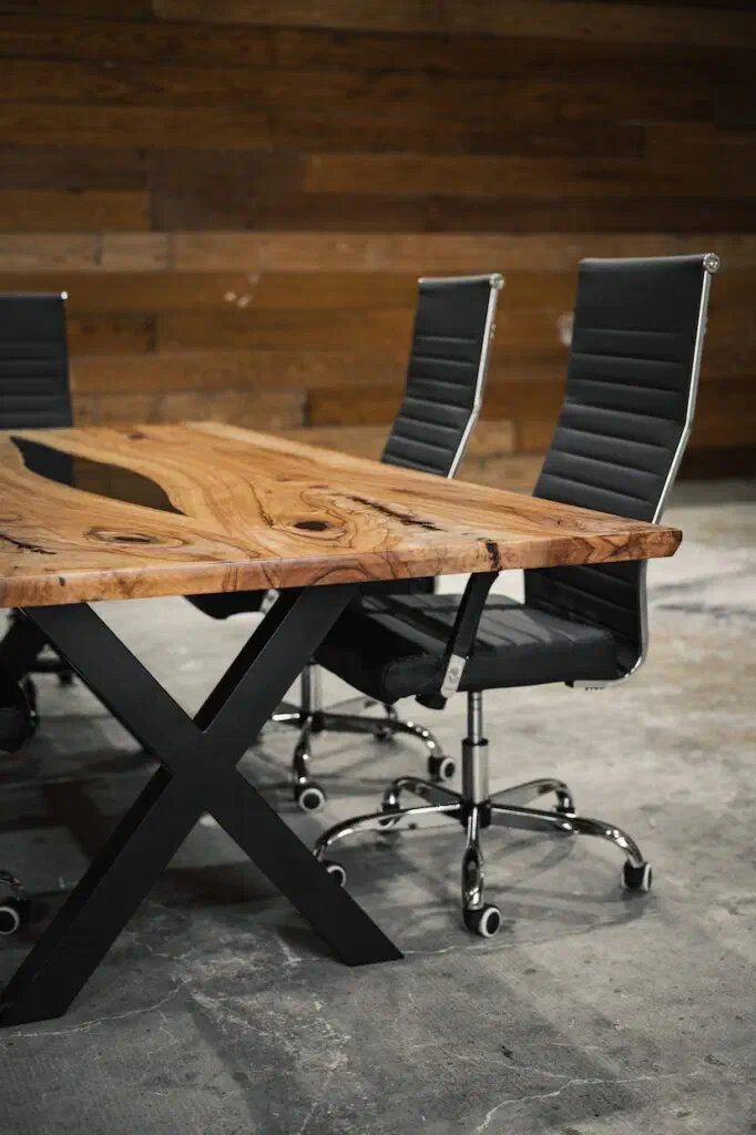 Book-Matched Pecan Dining Table