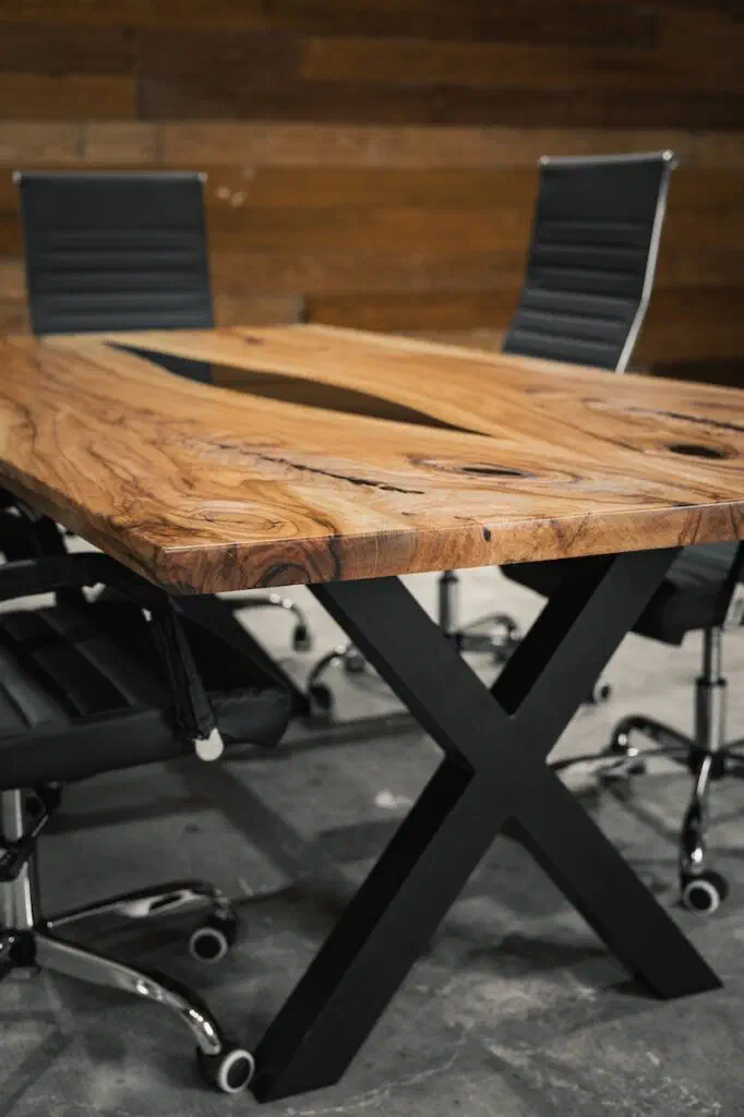 Book-Matched Pecan Dining Table