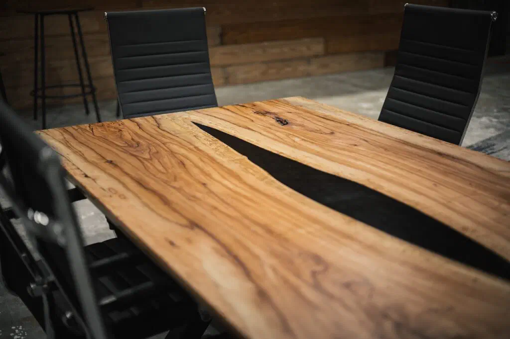 Book-Matched Pecan Dining Table